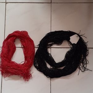 2 Scarves with Glittter